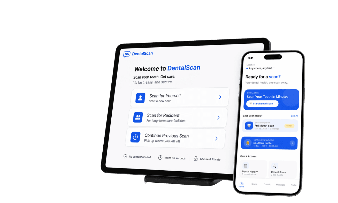 DentalScan app mockup